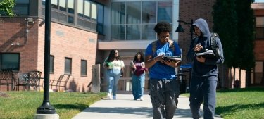 Students walking