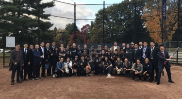 China delegates with Mercy College athletics 