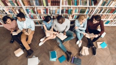 Students-in-library