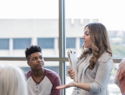 Student speaking