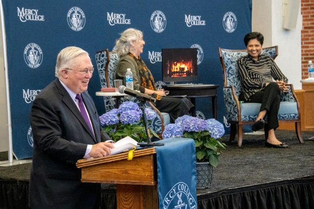 President Hall, Eva Fernandez, Indra Nooyi