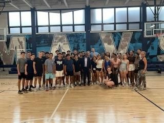 2024 Summer Leadership Academy participants at the Neil Judge Athletic Center